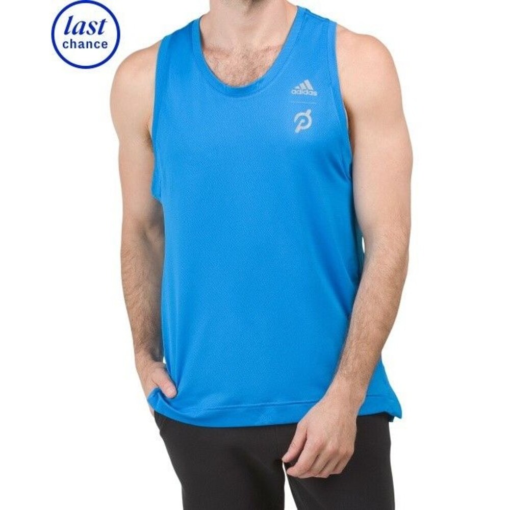 Peloton Adidas Collaboration Men's Tank Top, Blue, Large New! Retail $50